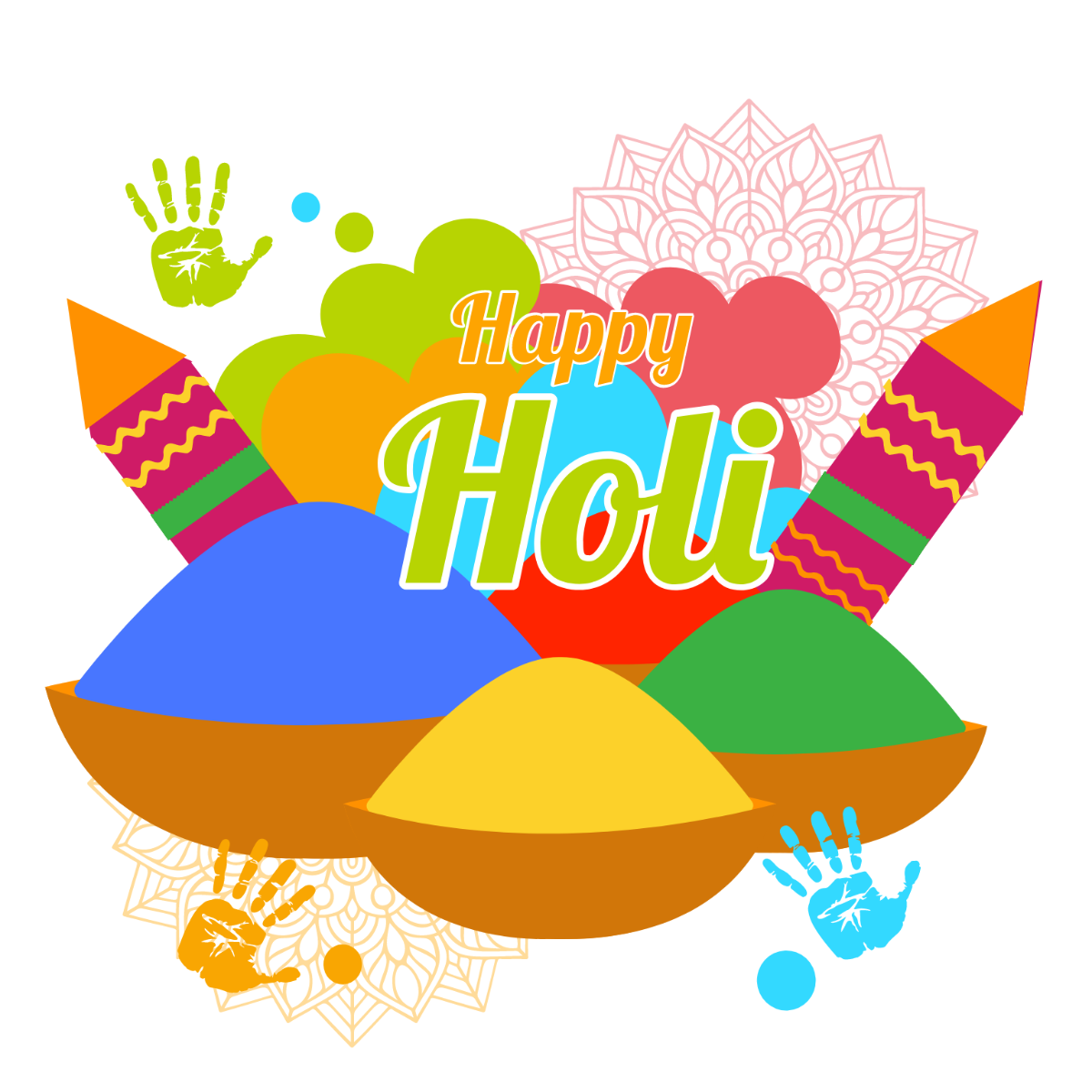Free  Colorful Holi Vector Template