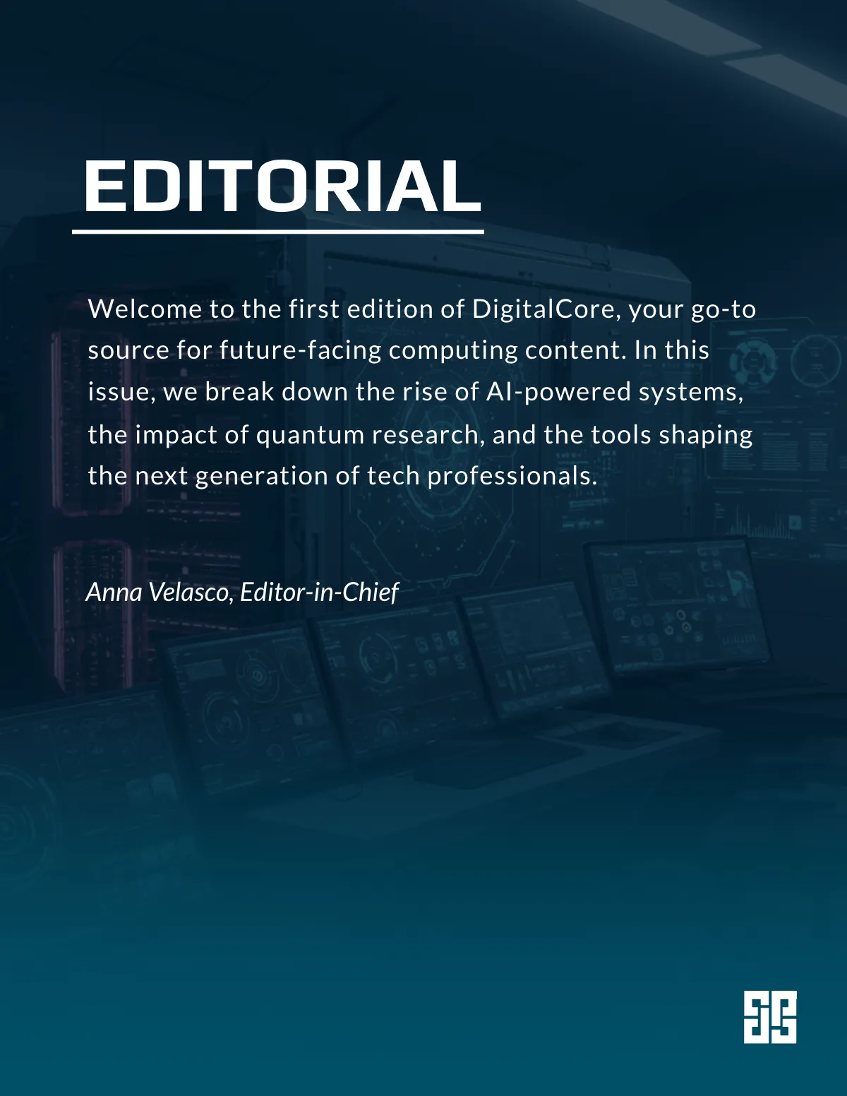 Free Computer Technology Magazine Template to Edit Online