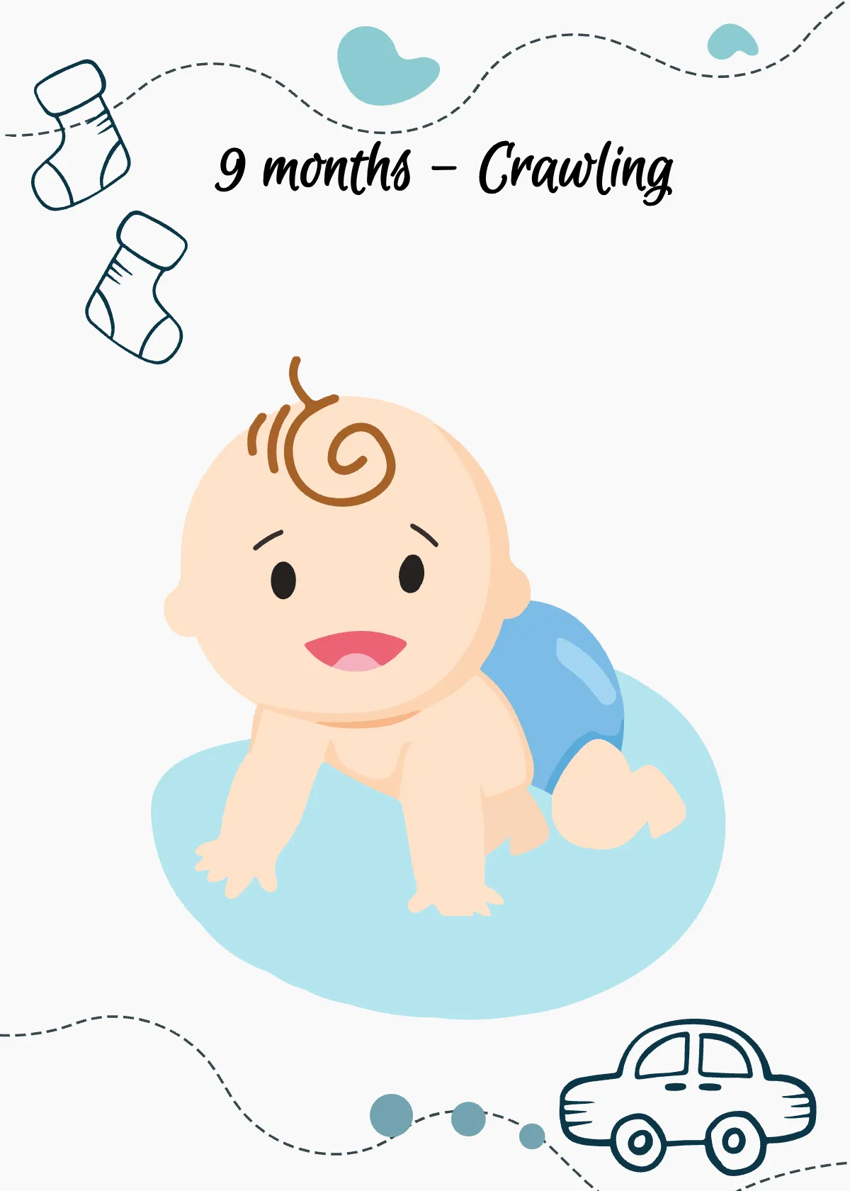 Free Baby Milestones Flashcard Template to Edit Online