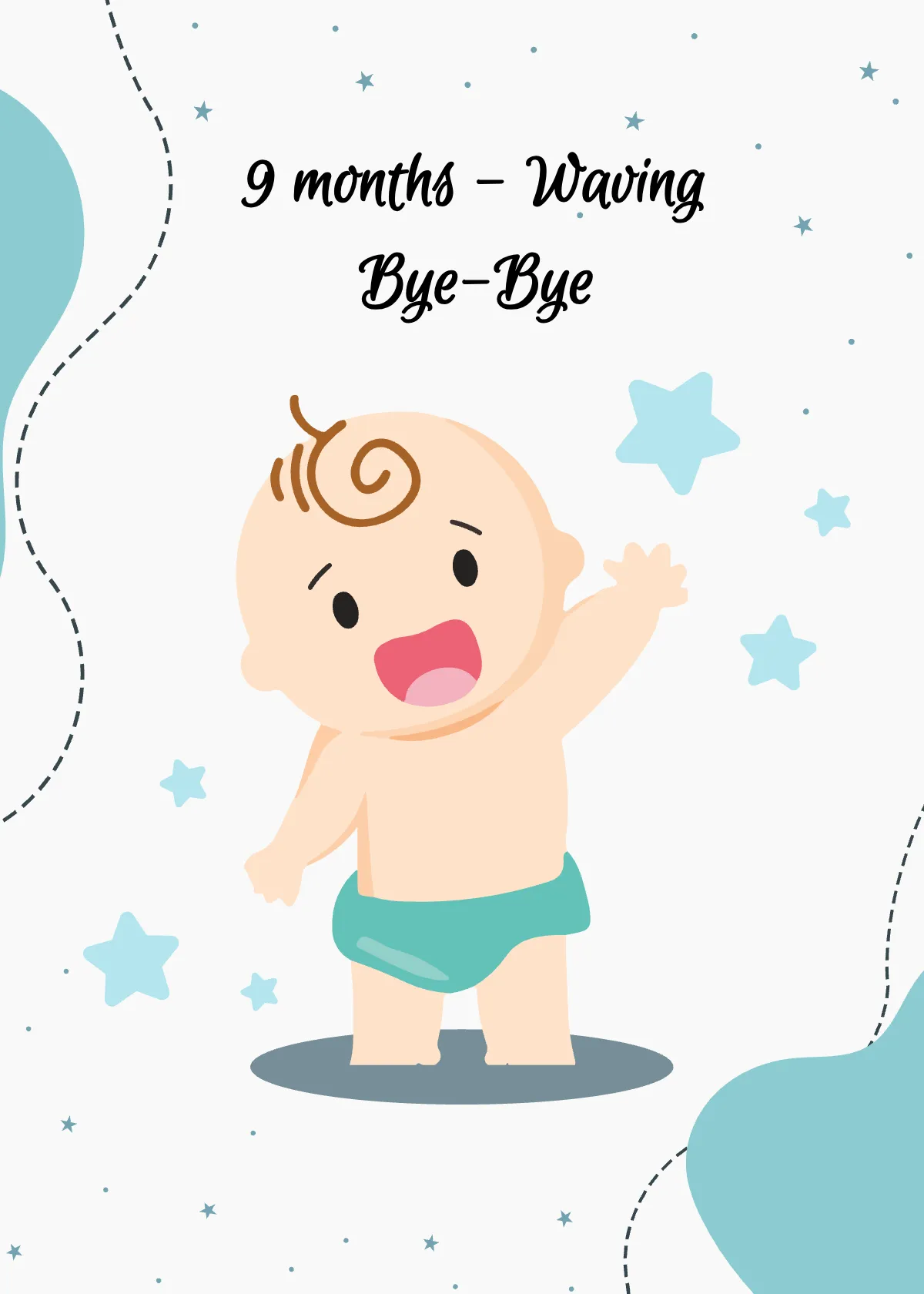 Free Baby Milestones Flashcard Template to Edit Online