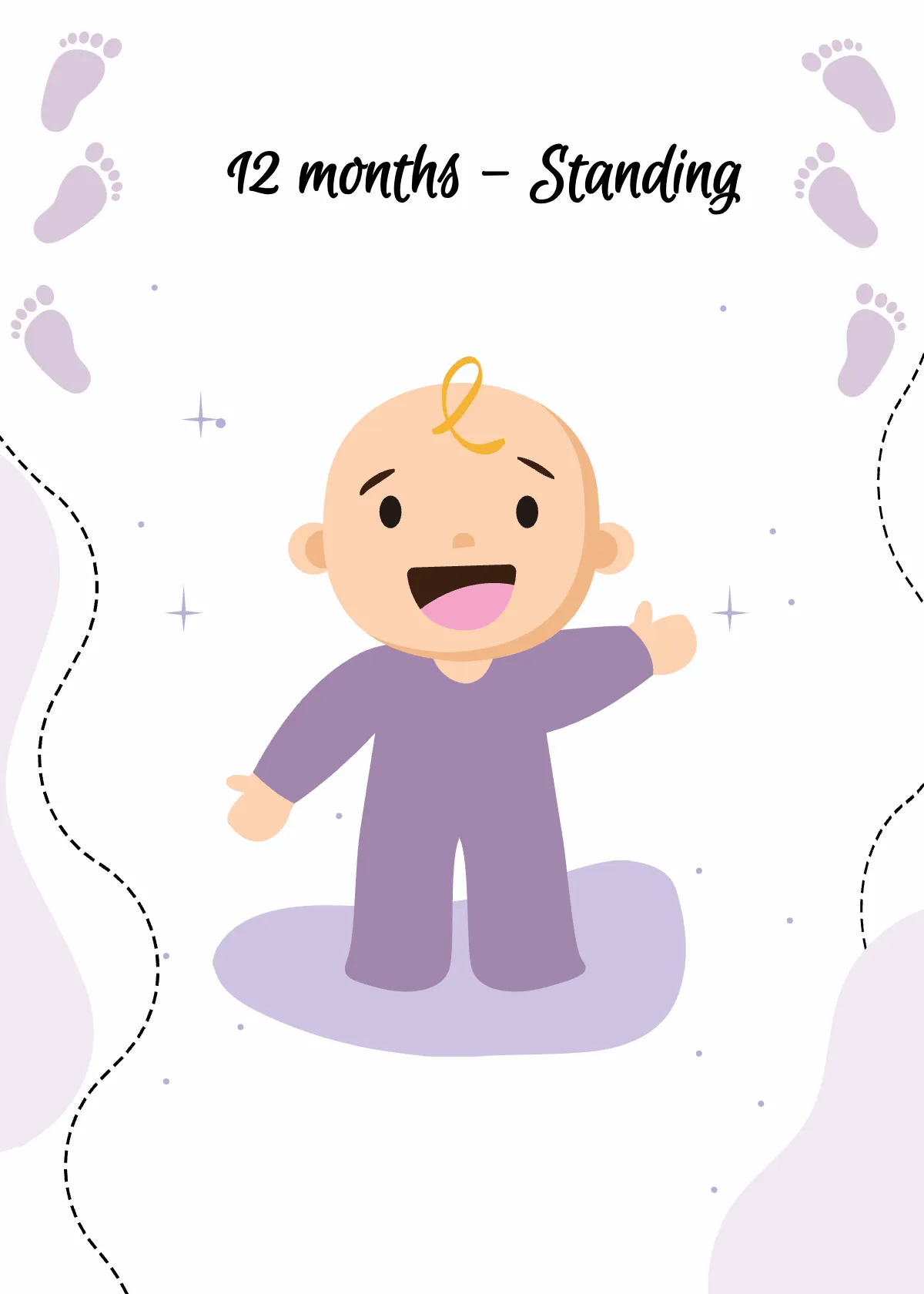 Free Baby Milestones Flashcard Template to Edit Online