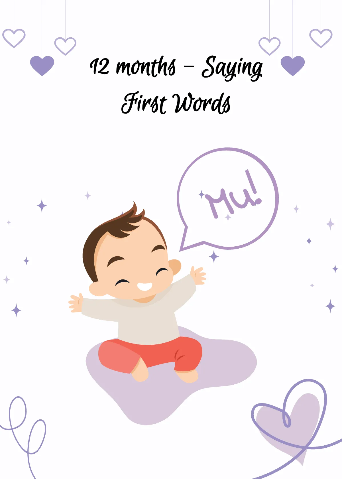 Free Baby Milestones Flashcard Template to Edit Online