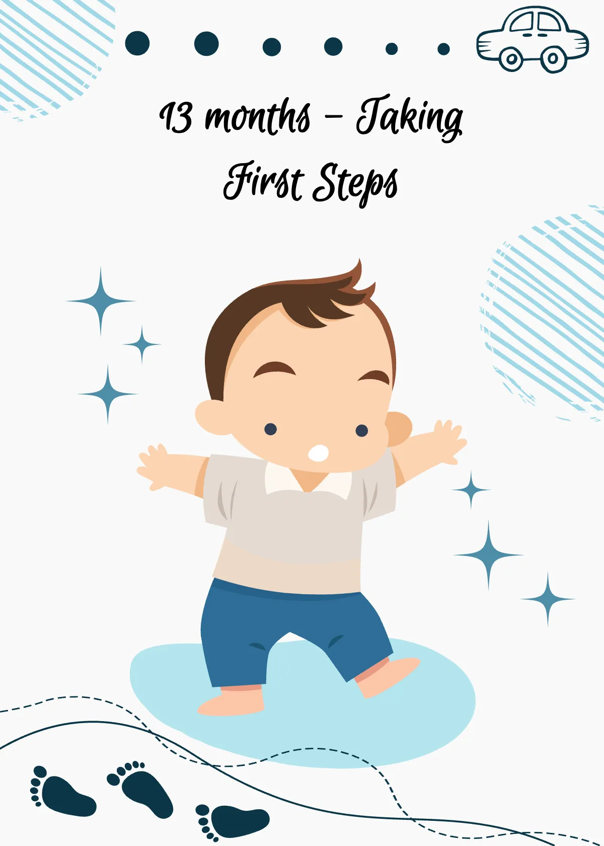 Free Baby Milestones Flashcard Template to Edit Online