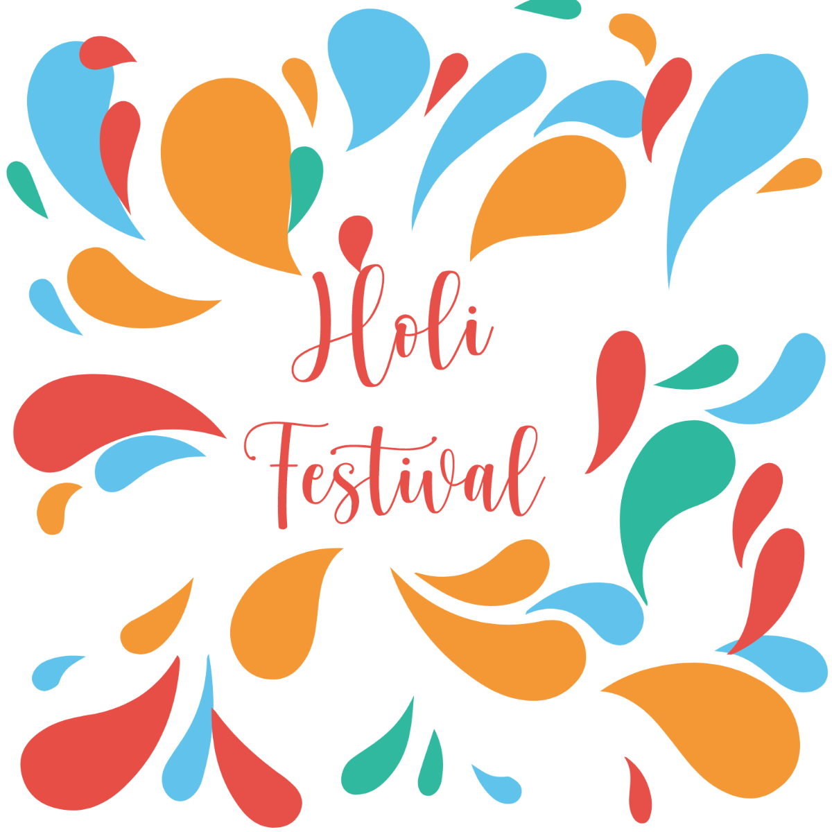 Free Holi Festival Vector Template