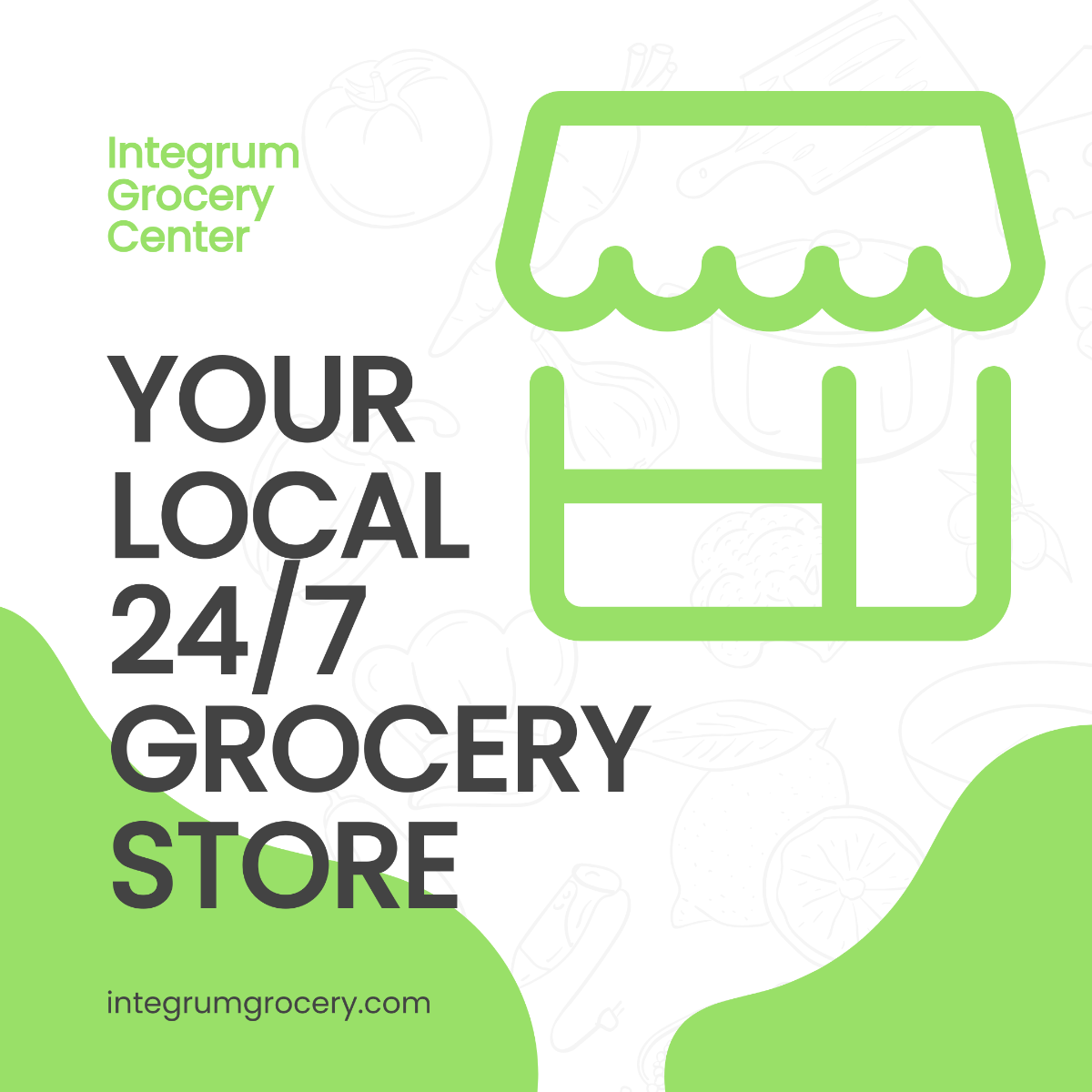 Free Grocery Store Instagram Post Template