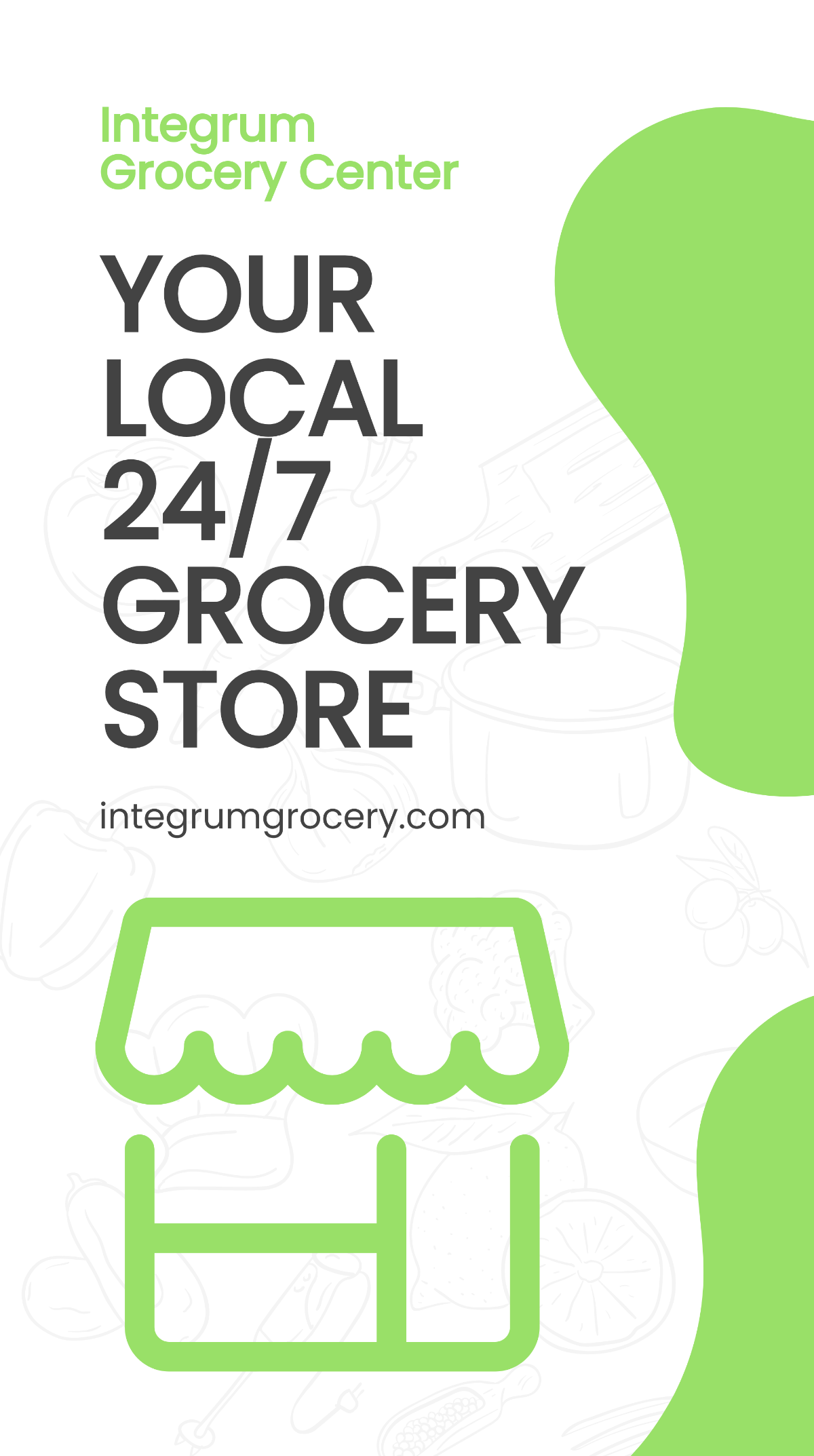 Grocery Store Whatsapp Post Template
