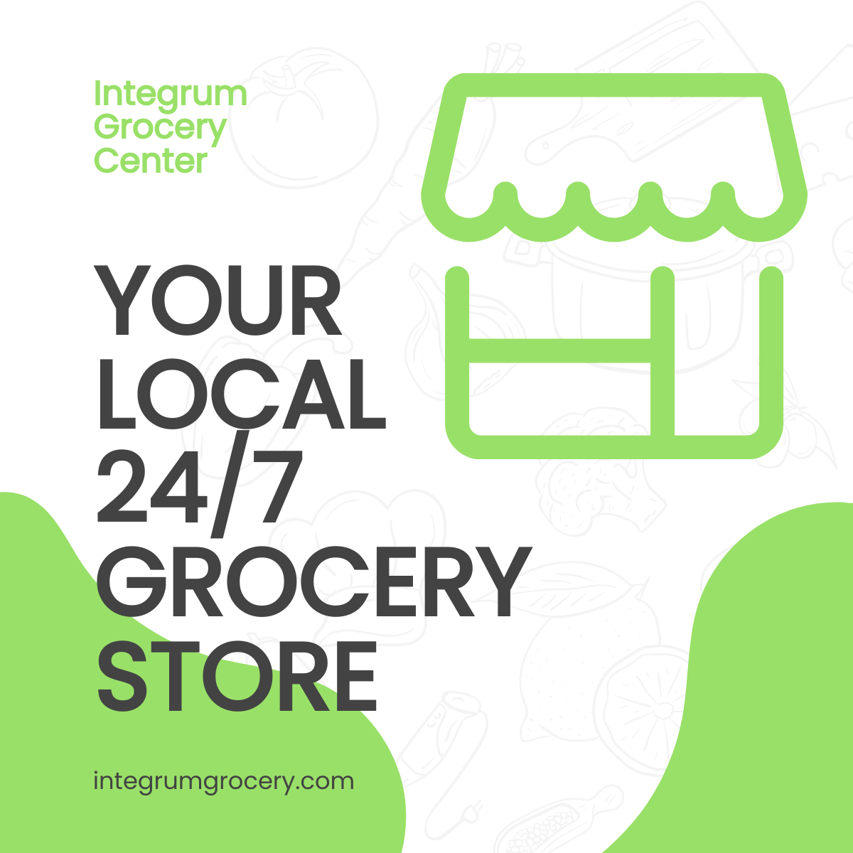 Free Grocery Store Linkedin Post Template