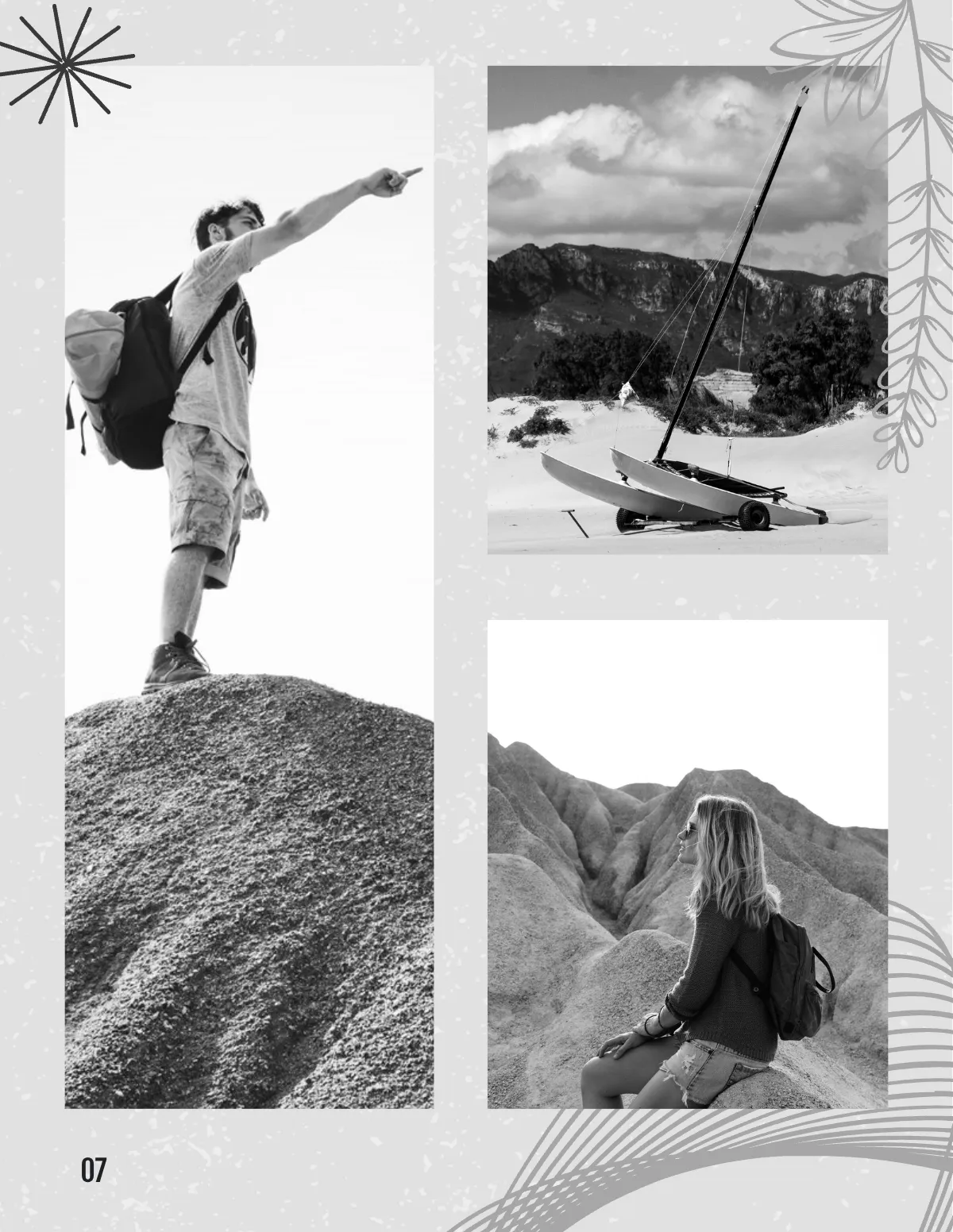 Free Black And White Travel Photo Book Template to Edit Online