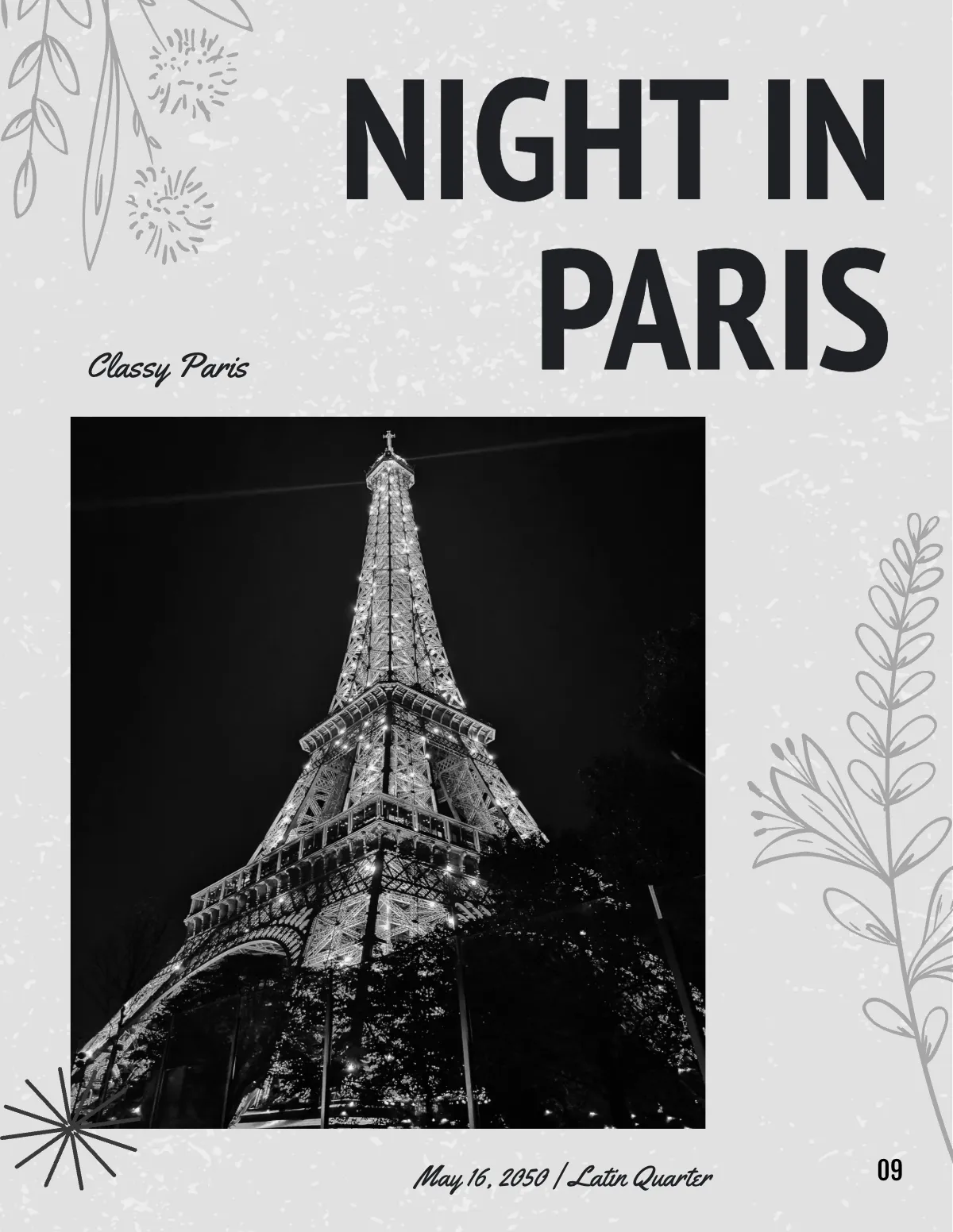 Free Black And White Travel Photo Book Template to Edit Online