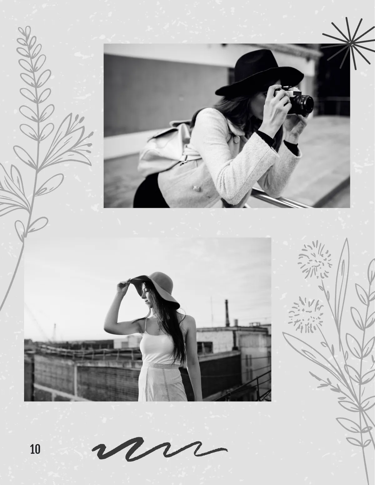 Free Black And White Travel Photo Book Template to Edit Online