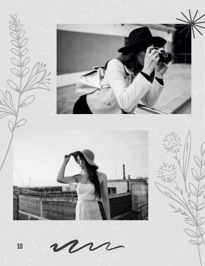 Free Black And White Travel Photo Book Template to Edit Online