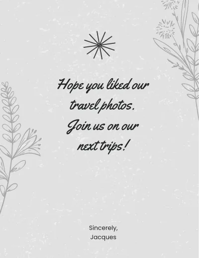 Free Black And White Travel Photo Book Template to Edit Online