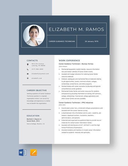 Electronic Technician Resume Template [Free PSD] - Illustrator ...