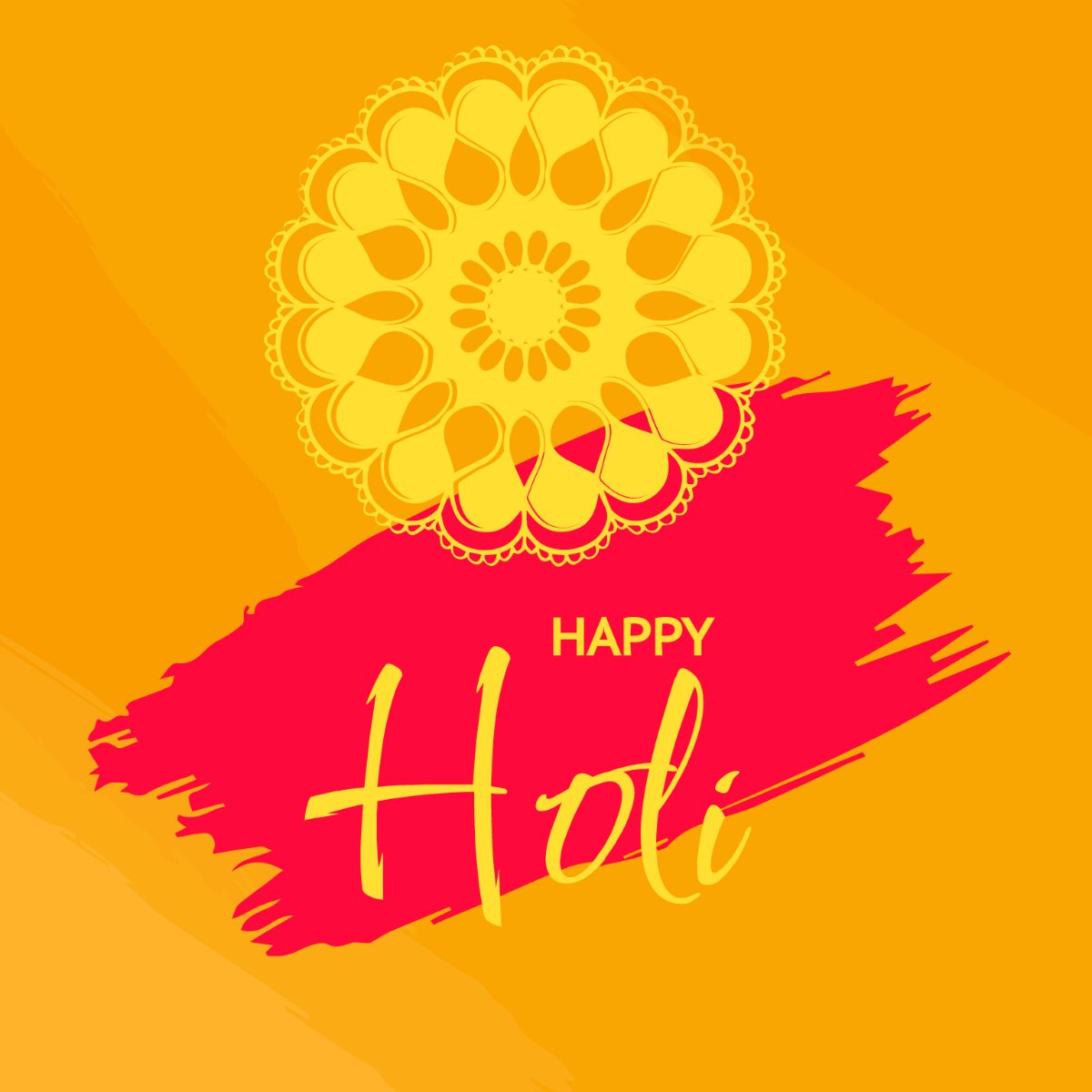 Holi Banner Vector Template