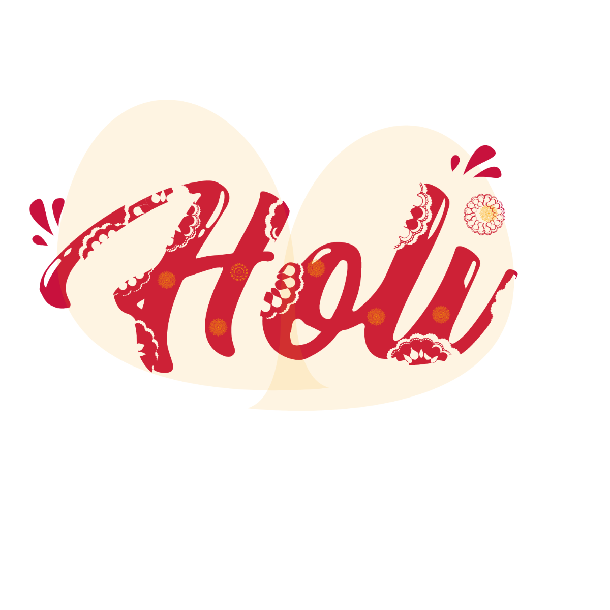 Free Holi Font Vector Template
