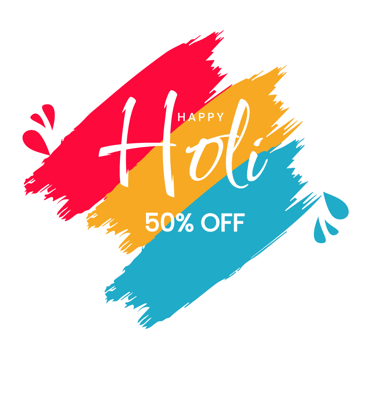 Free Holi Offer Vector Template