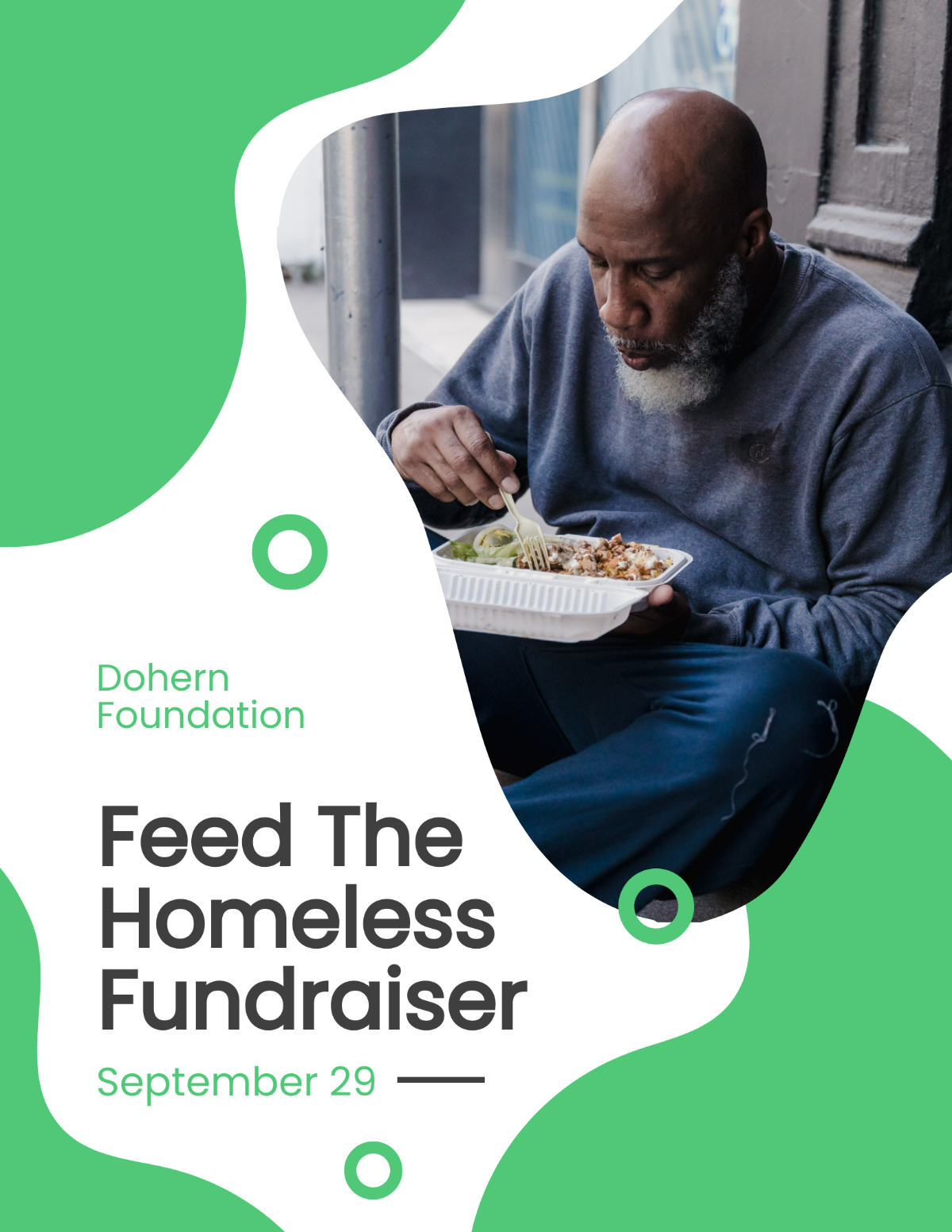 Feed The Homeless Fundraiser Flyer Template