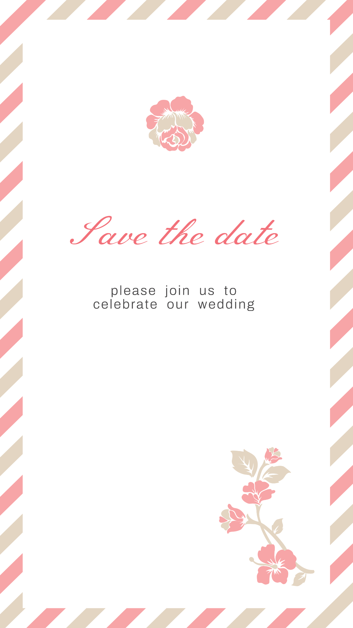 Wedding Invitation Mobile Background Template