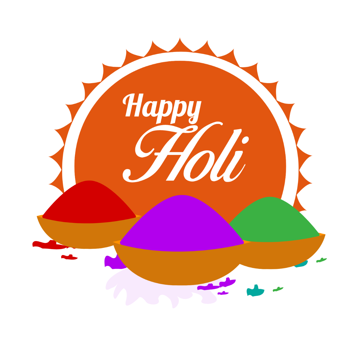 Professional Holi Vector Template - Edit Online & Download