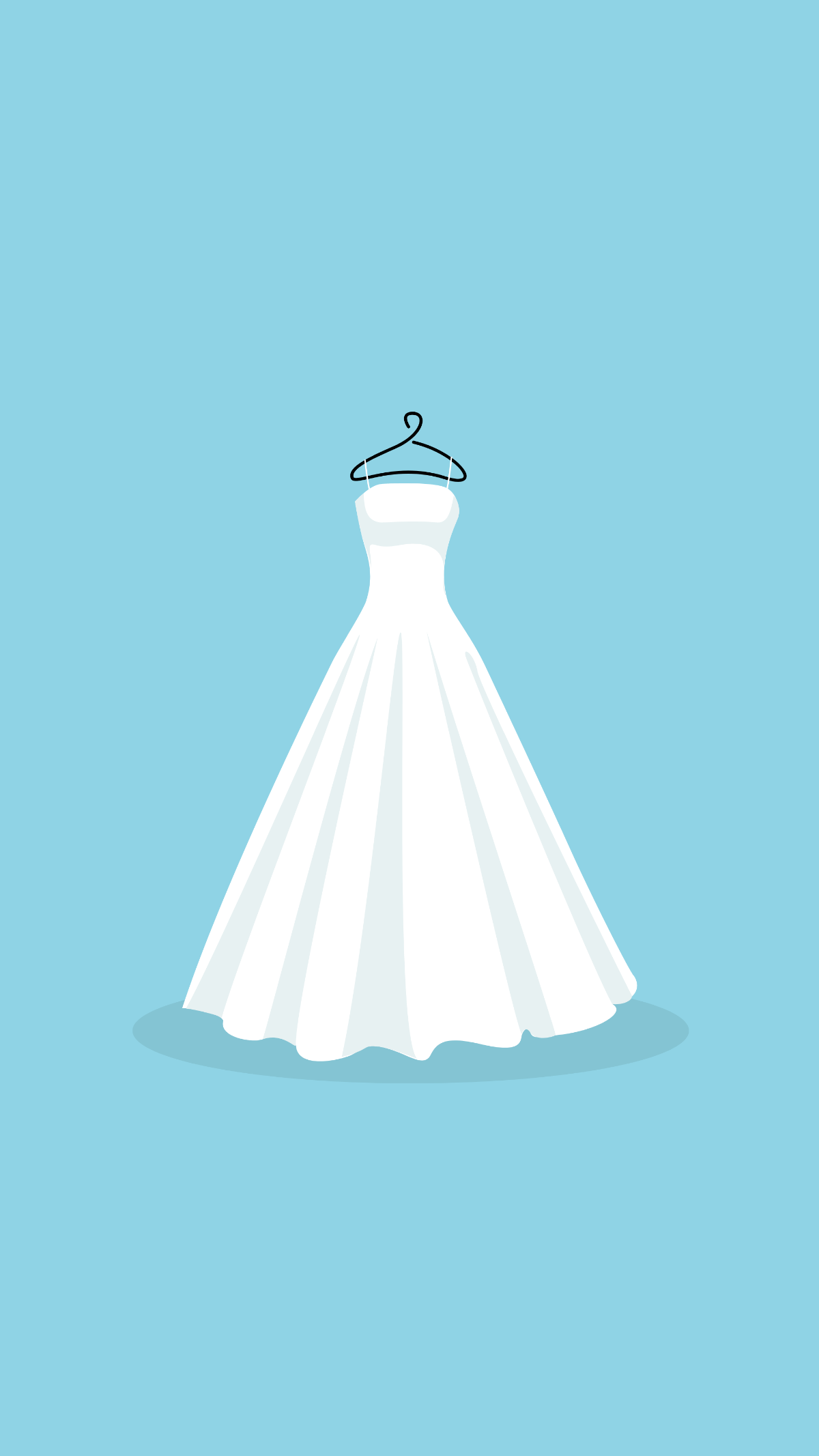 Wedding Dress Mobile Background Template