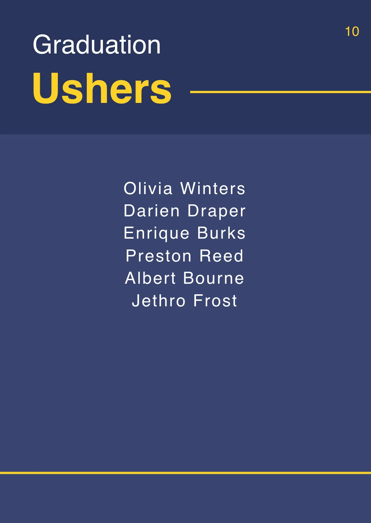 Free Graduation Booklet Template to Edit Online