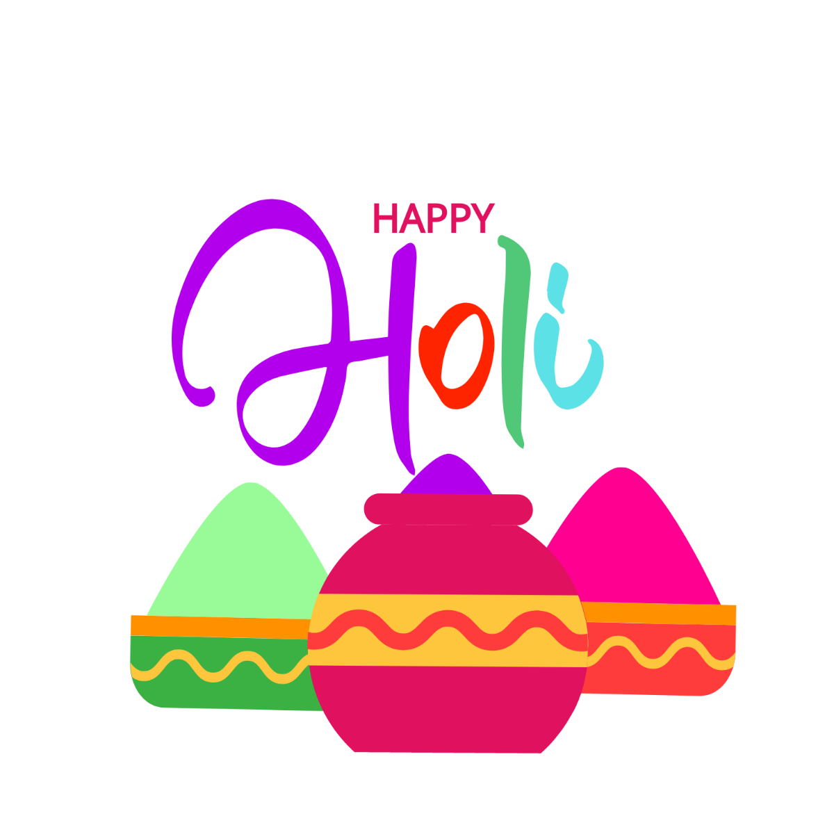 Holi Color Vector Template