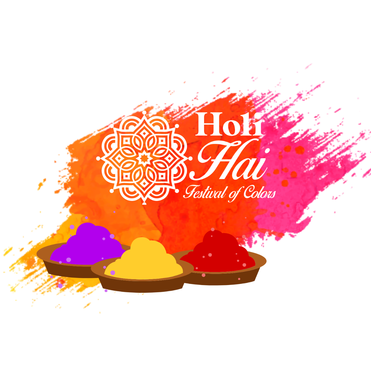 Logo Colors - Happy Holi 2018 Wishes - Free Transparent PNG Clipart Images  Download