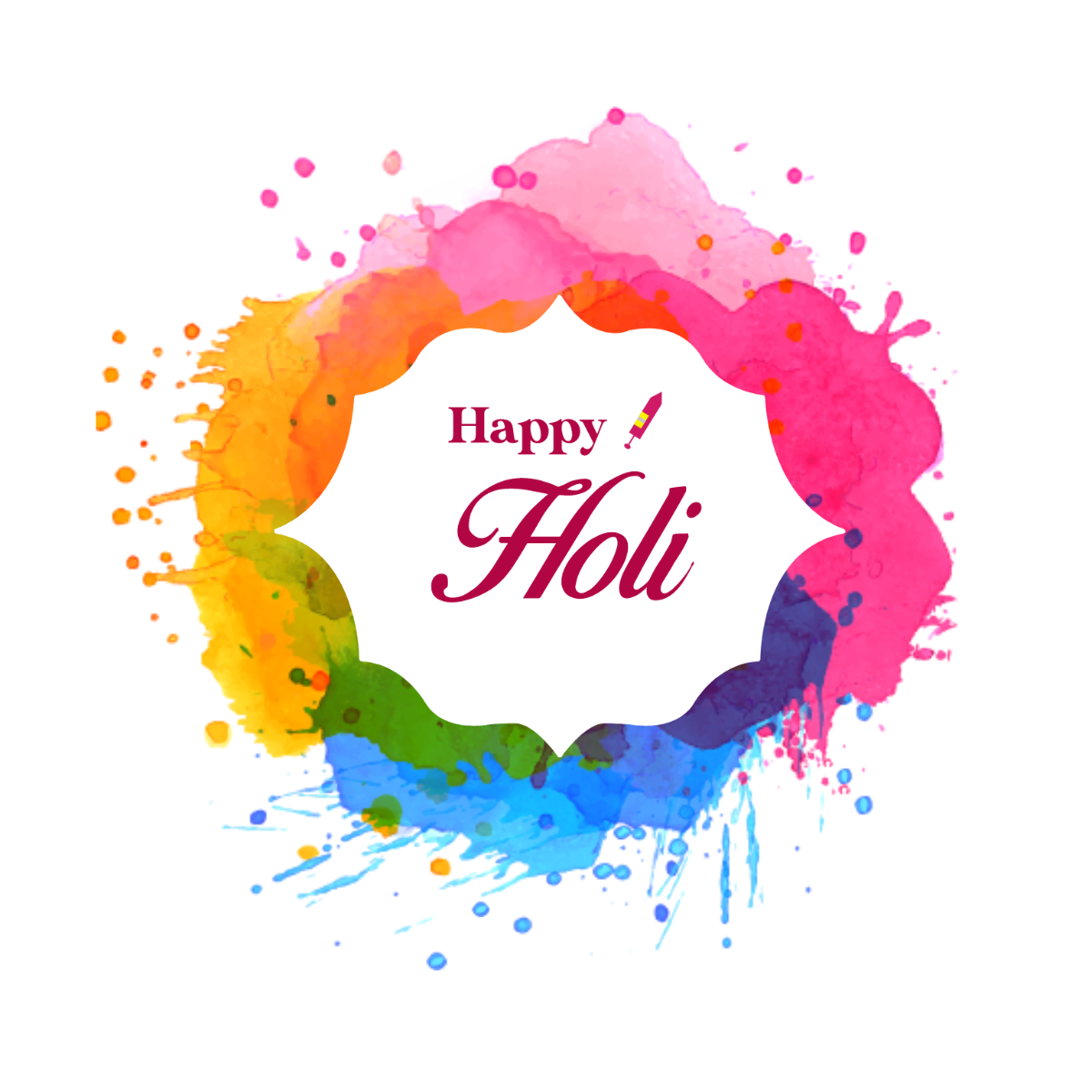 Holi Sign Vector Template