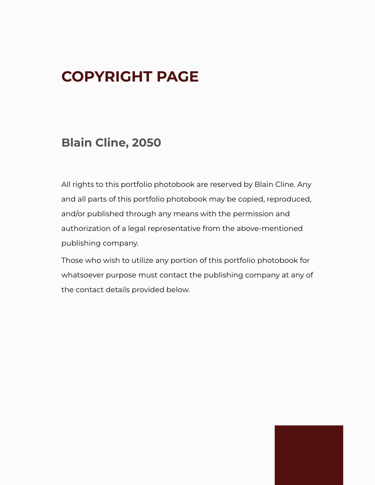 Free Photography Portfolio Photo Book Template to Edit Online