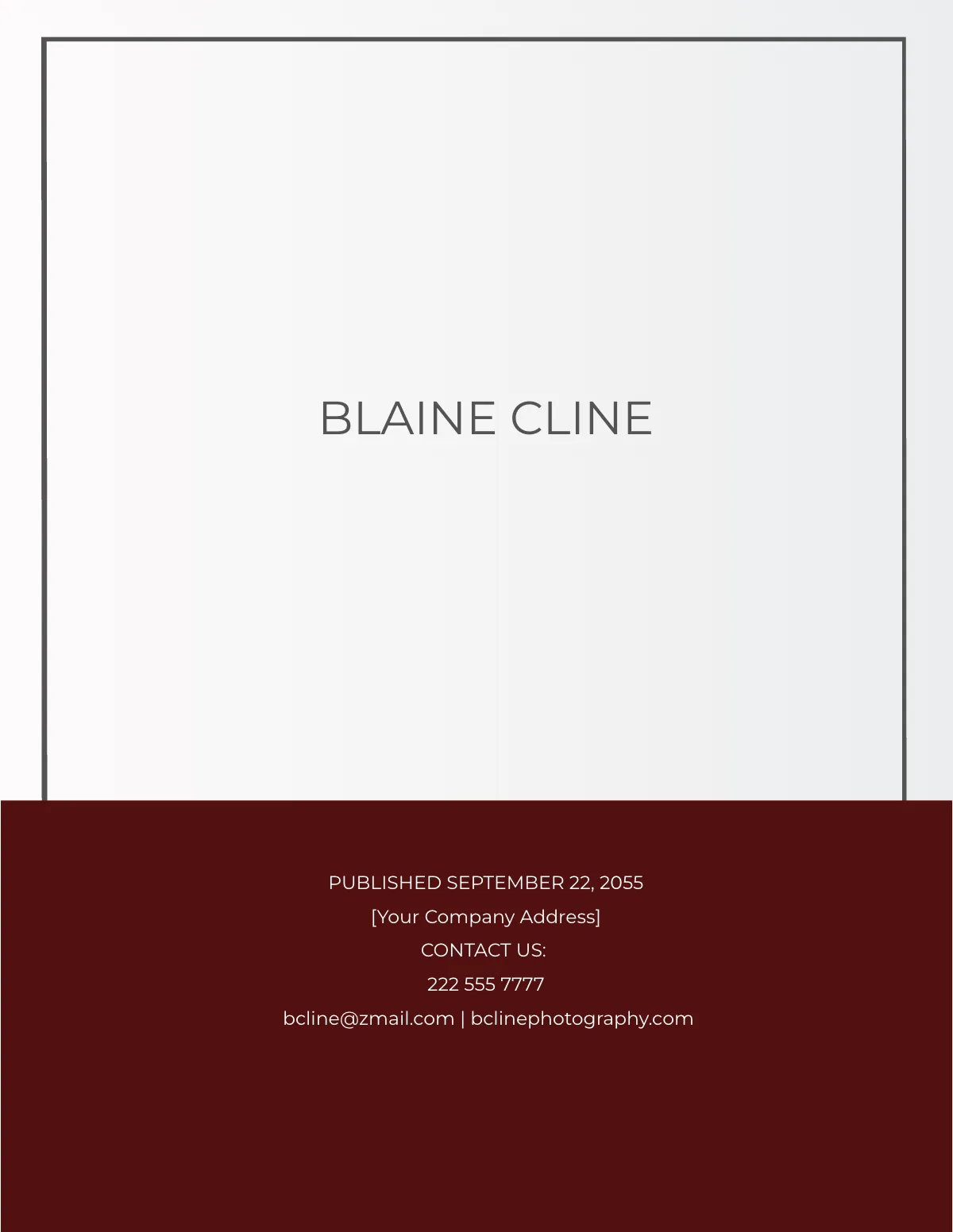 Free Photography Portfolio Photo Book Template to Edit Online