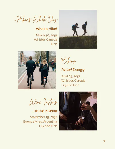 Free Couple Travel Photobook Template to Edit Online
