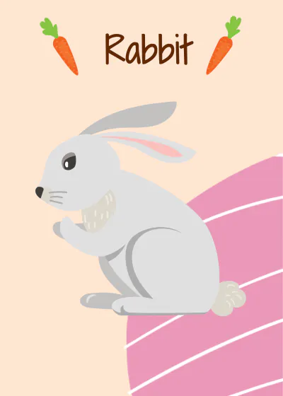 Free Animal Flashcards Template to Edit Online