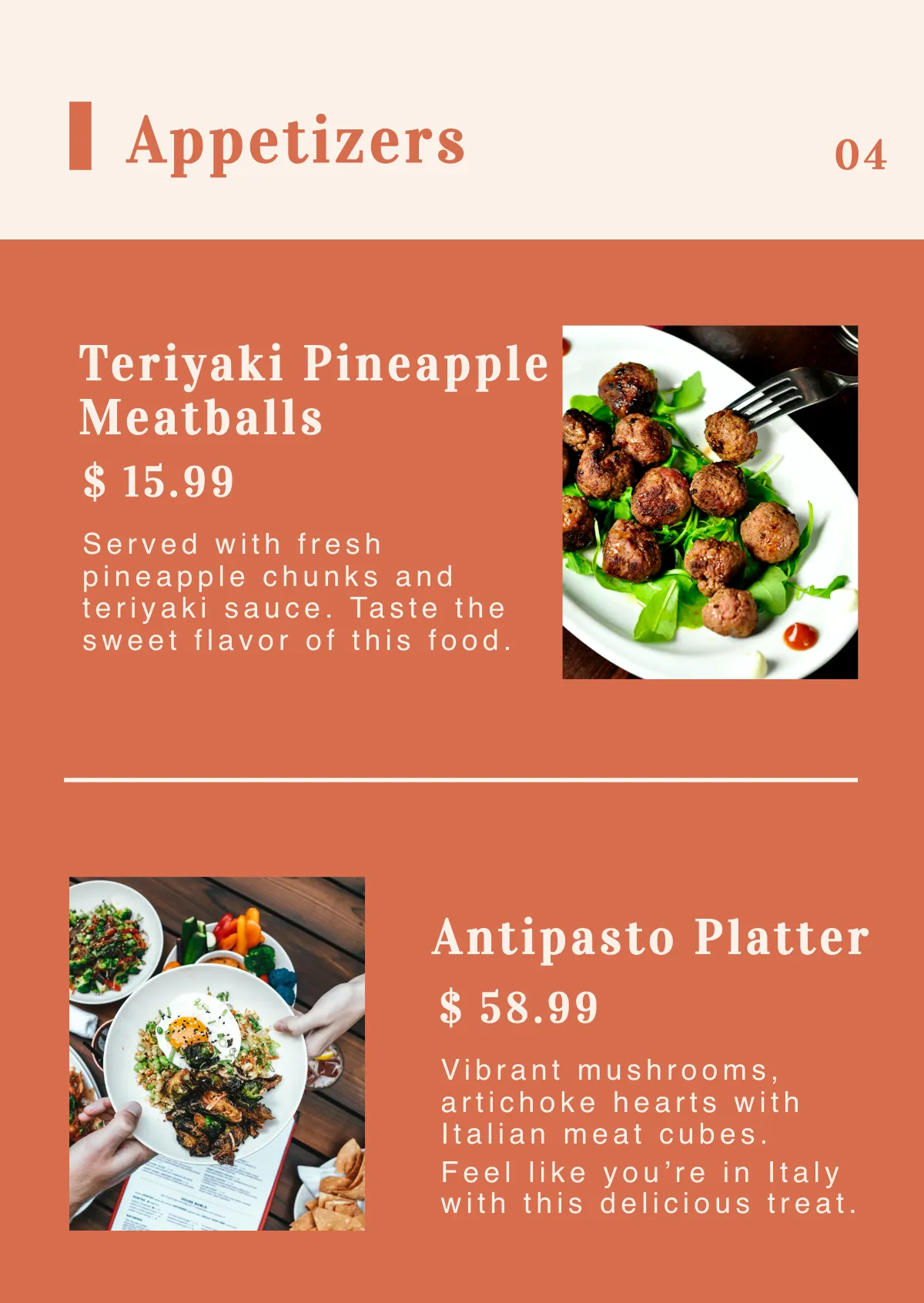 Free Menu Booklet Template to Edit Online