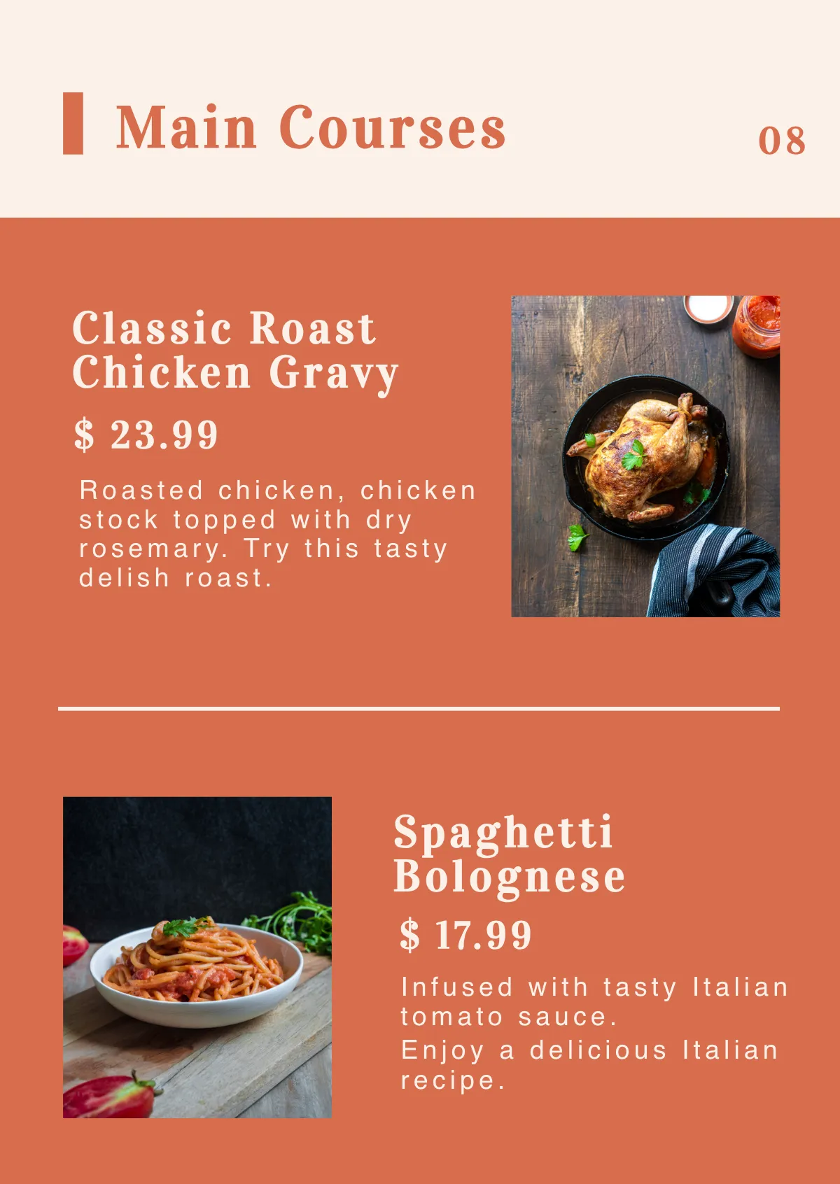 Free Menu Booklet Template to Edit Online