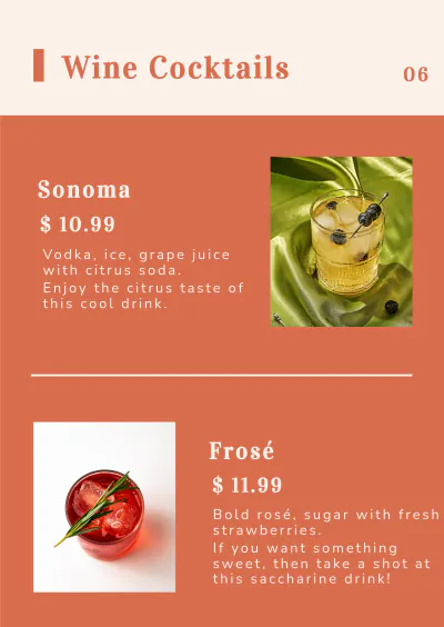 Free Menu Booklet Template to Edit Online
