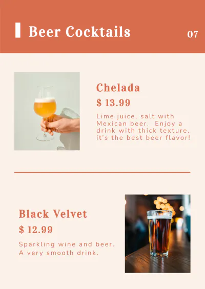 Free Menu Booklet Template to Edit Online