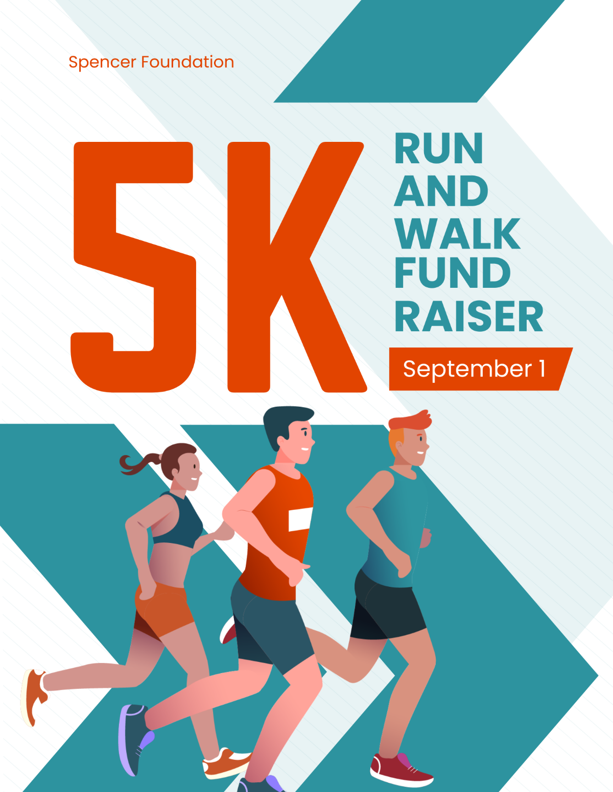 5k Run And Walk Fundraising Flyer