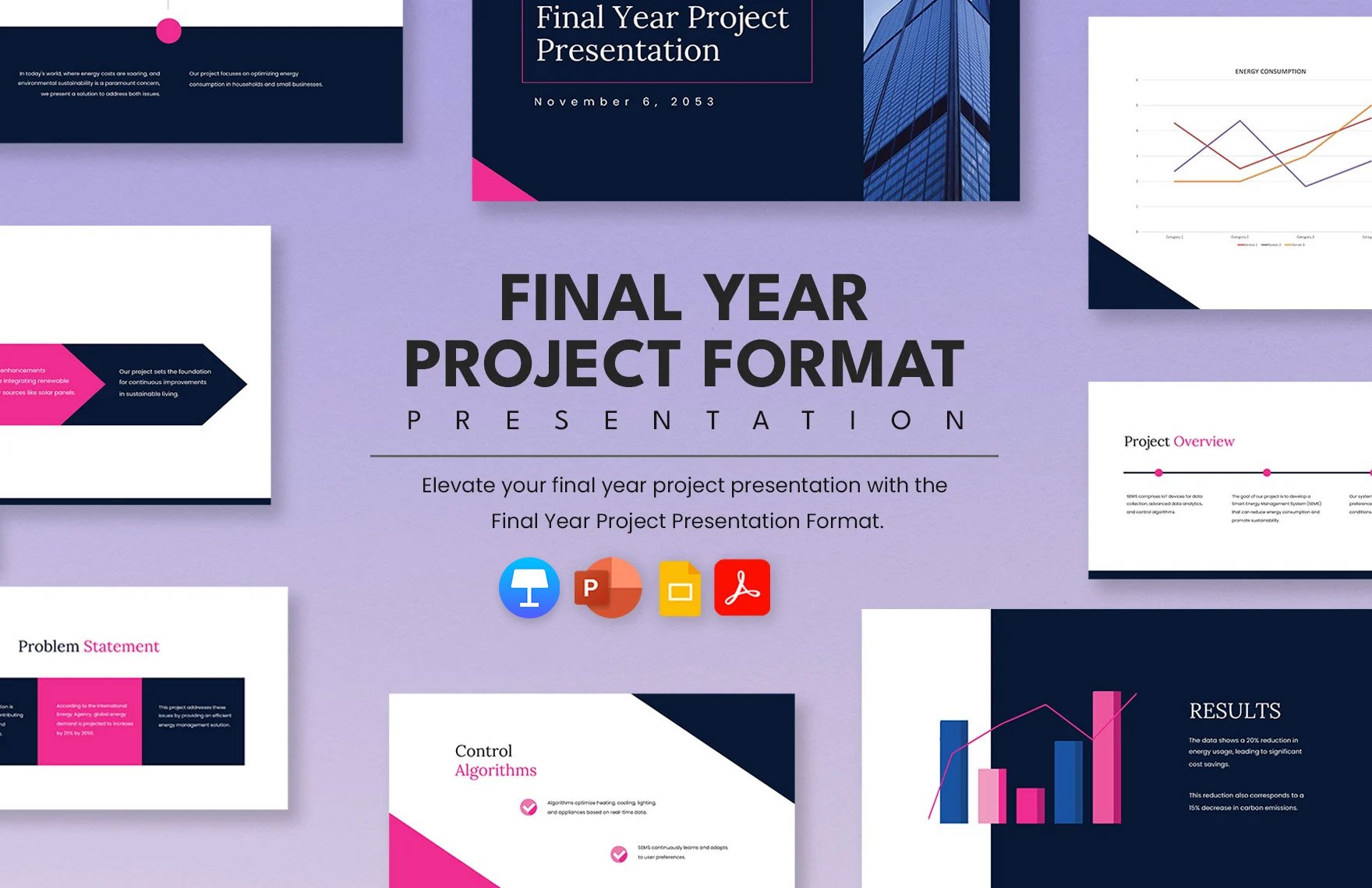 Final Year Project Template Format in PDF, PowerPoint, Google Slides, Apple Keynote