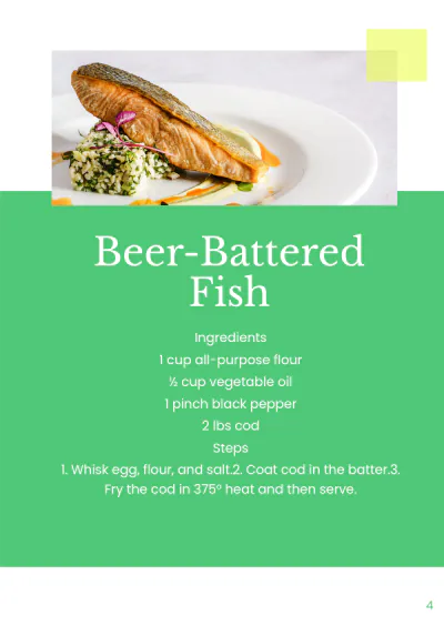 Free Recipe Booklet Template to Edit Online