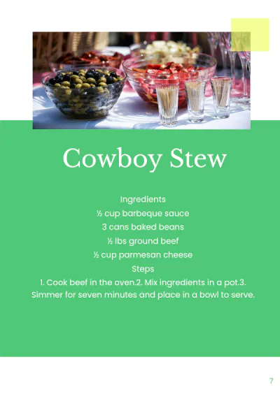 Free Recipe Booklet Template to Edit Online