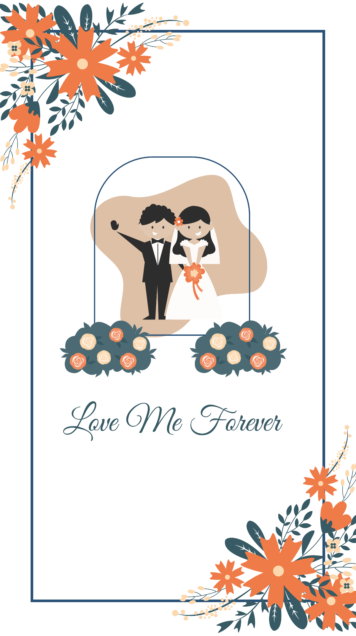 Wedding Ceremony Mobile Wallpaper Template