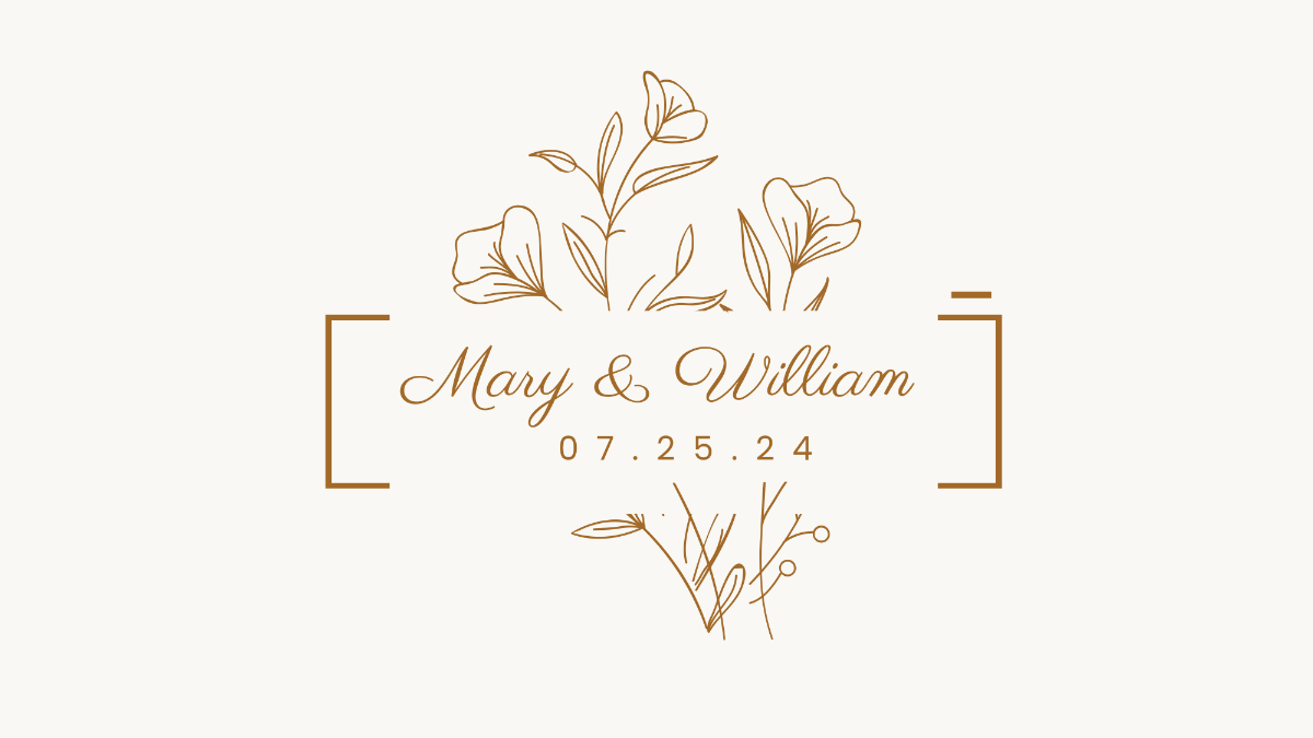 Wedding Logo Background Template