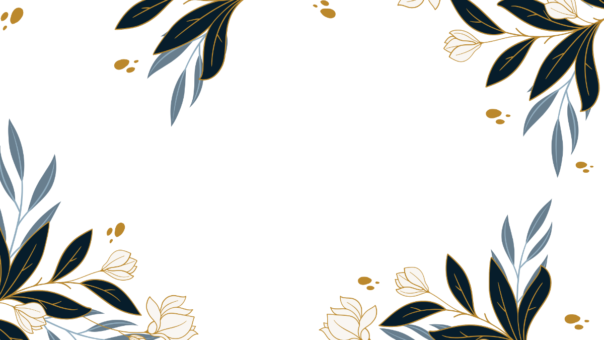 Wedding Leaves Background Template