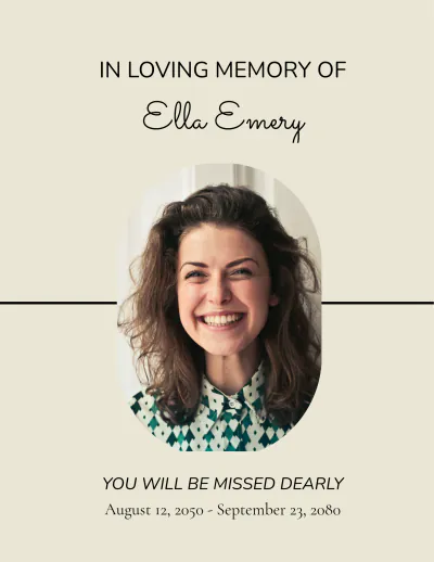 Free Memorial Photo Book Template to Edit Online