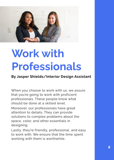 Free Interior Design Booklet Template to Edit Online