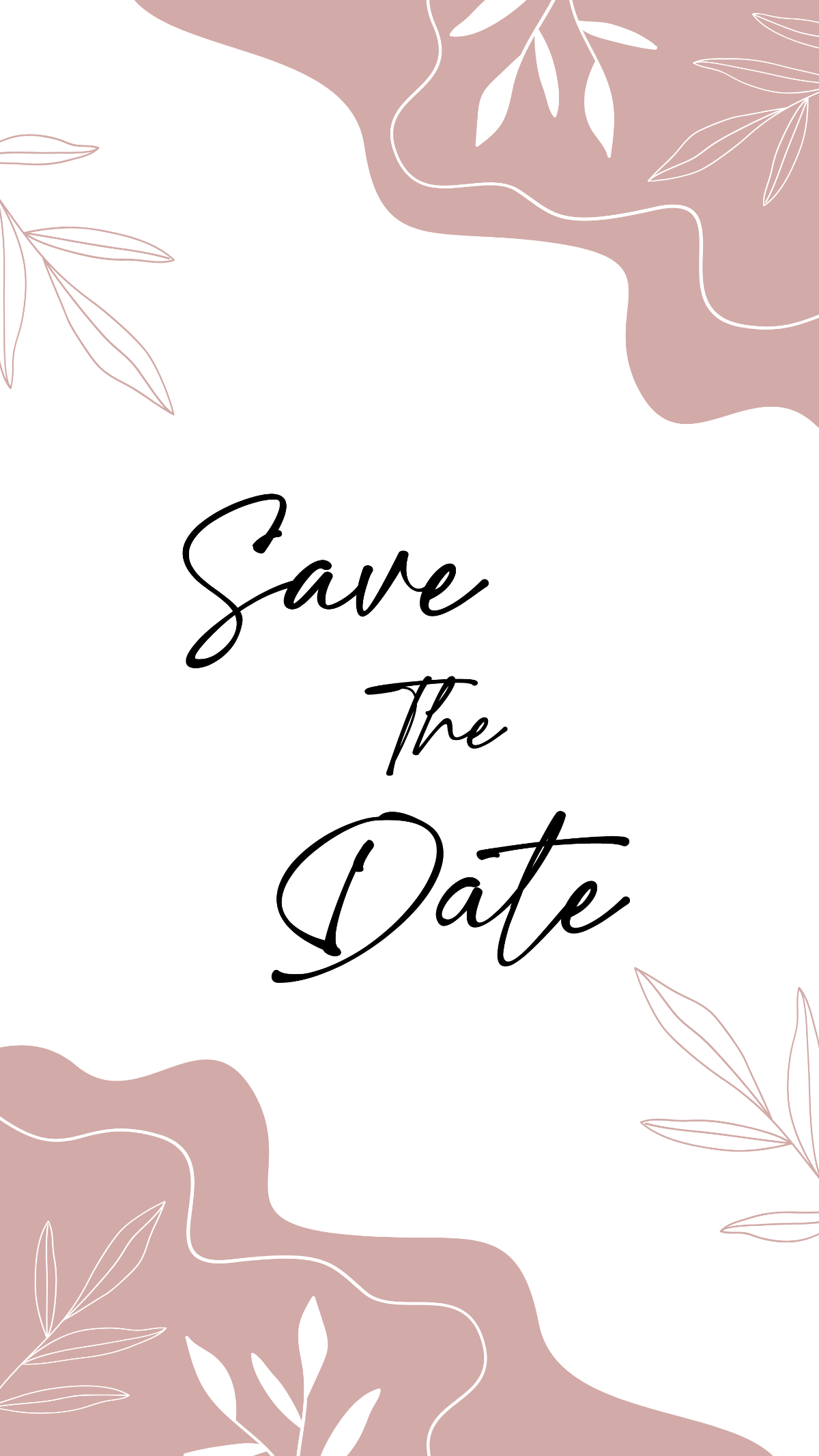 Save The Date Mobile Background Template