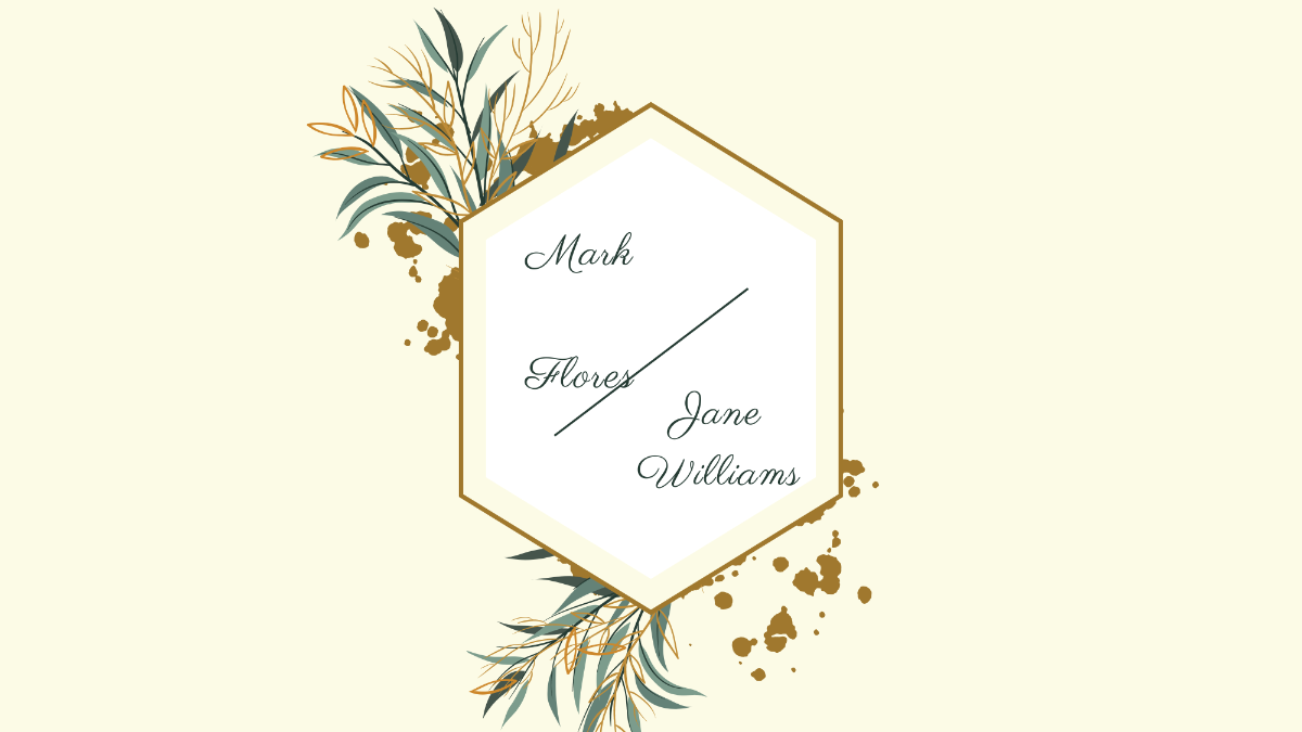 Wedding Name Background Template
