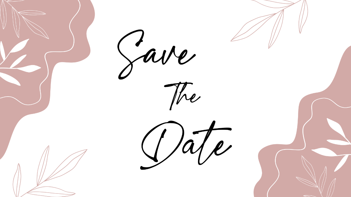 Save The Date Background Template