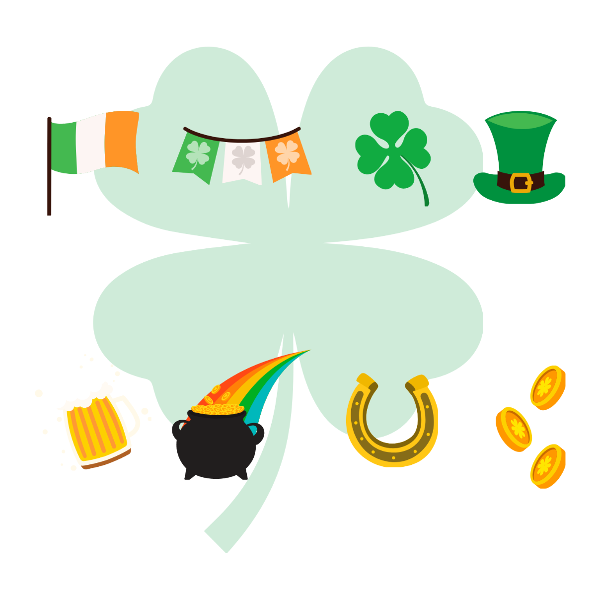Free St. Patrick's Day Elements Vector Template