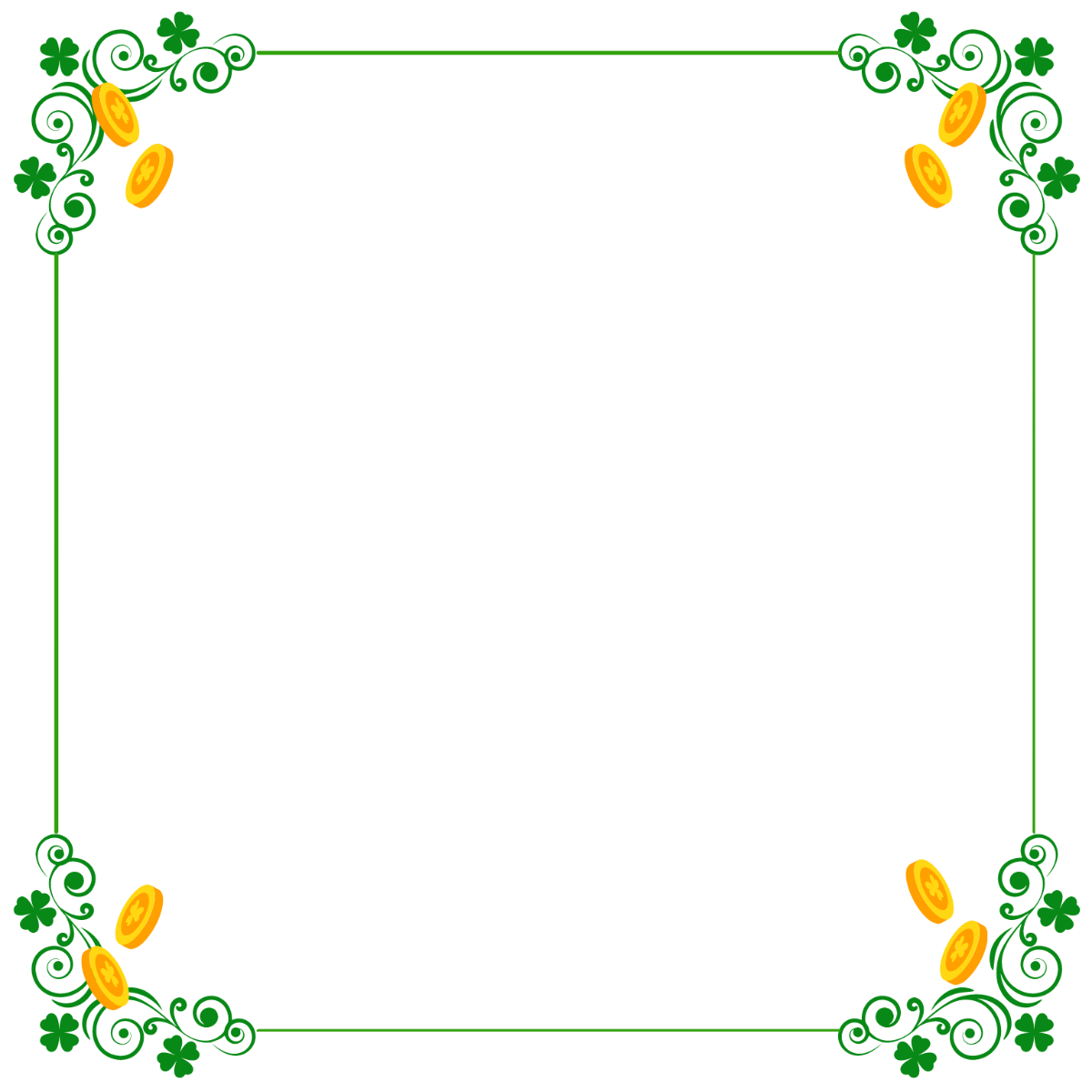 St. Patrick's Day Border Vector Template